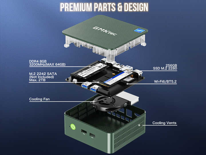 Gmktec G3 Plus Mini PC - Intel Celeron N150 4-Core PC