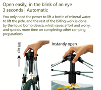 Produit en promotion, tente de camping de luxe imperméable et résistante aux intempéries, tente dôme de plein air, protection UV, facile à installer, carpas