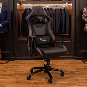 TOMAZ โต๊ะคอมพิวเตอร์ปรับเอนได้สีน้ำตาล, คุณสมบัติปรับความสูงได้ตามต้องการสำหรับเล่นเกมคอมพิวเตอร์ - Product Image 5