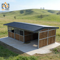 Écurie modulaire pour chevaux, fonctionnelle, pratique, Australie, bricolage, temporaire, extérieure, portable, boxes pour chevaux, stalles pour chevaux avec toit