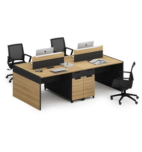 Trung Quốc Đồ Nội Thất Văn Phòng Kim Loại Mở Phong Cách Văn Phòng Màn Hình Bảng 4 Chỗ Ngồi Văn Phòng Workstation Tủ - Product Image 2