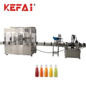 KEFAI Completamente Automático 250ml 500ml Línea de llenado de botellas de jugo de fruta Fabricante de máquinas de llenado de China