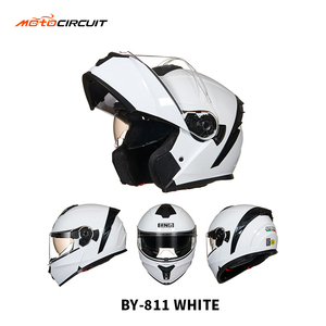 ABS Motor Bike Modular Flip up Motorcycle White Grey Open Full Face Hot Sales Fit for Casco De MC-TK4 Bike Motorcycle Sma - Product Image 2