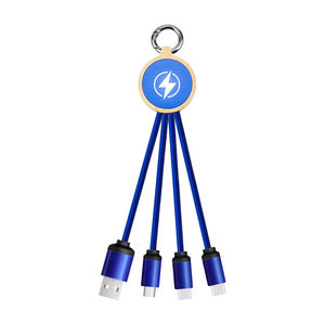 Factory-Promoted 3-in-1 Fast Mini Portable Keychain USB Cable Custom Logo Universal Charging & Data Gadget with High Visibility
