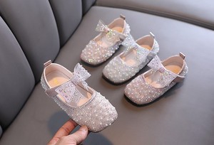 <span class=keywords><strong>Scarpe</strong></span> Casual da <span class=keywords><strong>Bambina</strong></span>, Ballerine con Fiocco e Paillettes, <span class=keywords><strong>Scarpe</strong></span> in Pelle per Spettacoli, Nuova Collezione Primavera Estate 2023 - Product Image 2