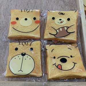 Modelo de comida de imitación con diseño de dibujos animados y empaque de dibujos animados, en forma de huevo frito, tostada asada, trozo, cuadrado y rebanada, para exhibición en tiendas de desayunos y accesorios de exhibición y pedido - Product Image 6