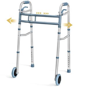 Aide à la marche avec roues, hauteur réglable, légère, durable, pour usage domestique - Product Image 1
