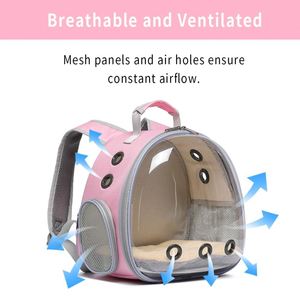Mochila para Mascotas Pequeñas con Forma de Cápsula Espacial, Ventana Transparente, Malla Transpirable y Tapete Extraíble para Viajes al Aire Libre - Product Image 3