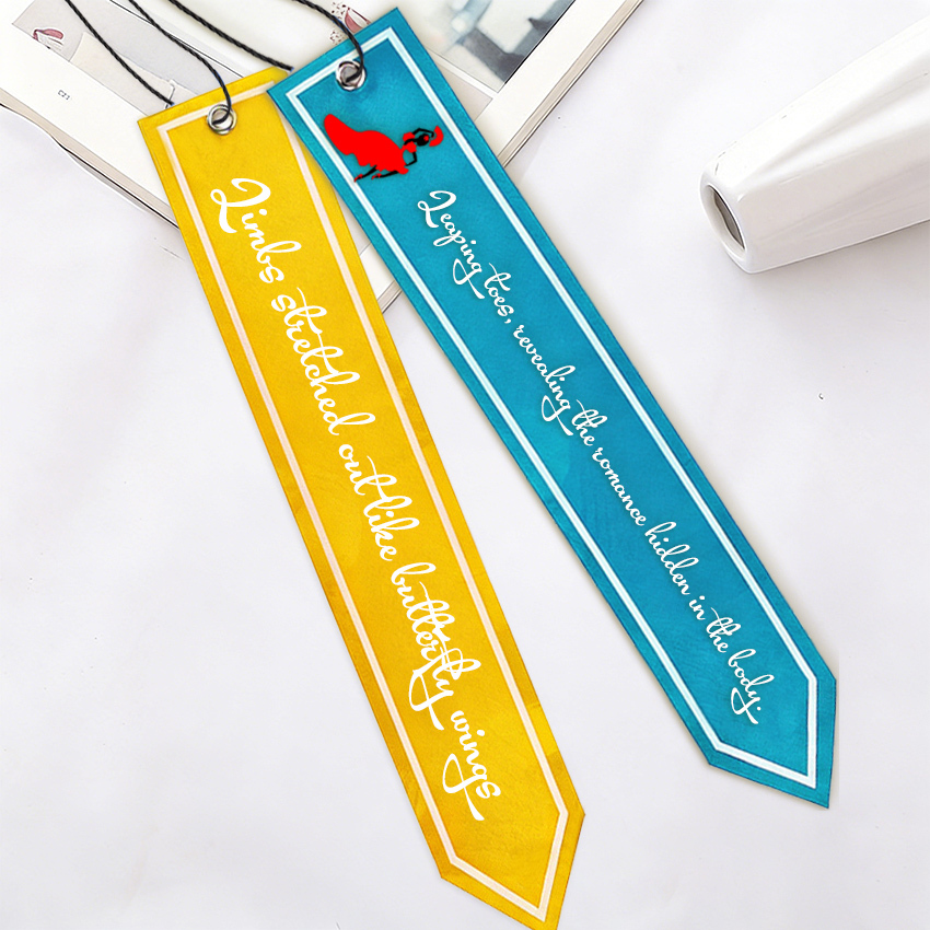 Cheap Custom Printed logo Lanyard Gymnastic Silk Screen Satin Dance Ribbon Image 2