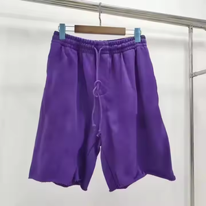 Pantalones de chándal de algodón 100% de peso pesado para hombre, cierre de cintura elástica, patrón transpirable, ropa de calle informal, tela de lona estampada - Product Image 2