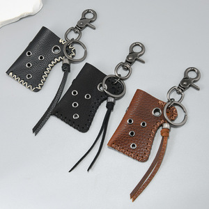 Mode Vintage cuir porte-clés ornement rétro briquet étui porte-clés décor luxe hommes sac à dos portefeuille voiture clé pendentifs cadeaux - Product Image 4