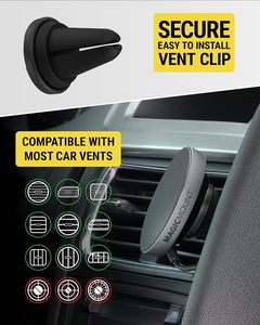 Chargeur de <span class=keywords><strong>voiture</strong></span> sans fil Qi2 15W à charge rapide magnétique, support pour grille d'aération du tableau de bord, premium, universel pour smartphone - Product Image 3
