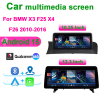 Pantalla Multimedia para Automóvil Android 15, Navegación GPS, Carplay para BMW X3 F25 X4 F26 2010-2016 CIC NBT, Reproductor de Radio, Video, DVD, Estéreo