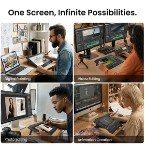 DigiDraw QHD 16384 Monitor per Disegno con Penna Touch Screen Professionale a Pressione, Tavoletta Grafica Digitale per Insegnamento <span class=keywords><strong>Online</strong></span> - Product Image 4