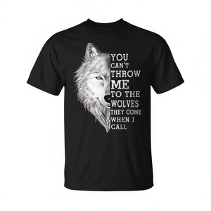 No puedes dejarme al descubierto de los lobos, vienen cuando lo llamo, camiseta - Product Image 2