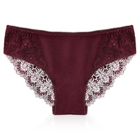 Pabrik Grosir Sexy Lace Panties Pertengahan Pinggang Nilon Transparan Pakaian Wanita Celana Dalam Wanita