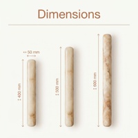 Applique murale longue minimaliste en albâtre naturel, lampe de chevet moderne à LED dimmable 3000K pour la décoration de la maison et des hôtels, 50CM