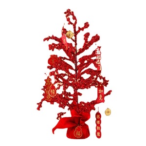 Arbre artificiel de sureaux rouges, décoration du Nouvel An chinois, ornement d'intérieur pour salon - Product Image 5