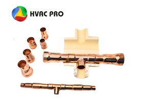 ข้อต่อทองแดงรูปตัว T ทนทาน สำหรับระบบ HVAC ท่อทำความเย็น รุ่น ME ข้อต่อเครื่องปรับอากาศ ตัวแยกท่อทนทาน - Product Image 3
