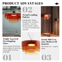 Modevolle kleurrijke ijzeren glazen LED kroonluchter hanglamp voor gastenkamers, restaurants, resorts en huishoudelijke verlichting