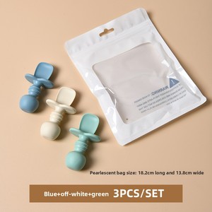 Cuchara <span class=keywords><strong>de</strong></span> bebé <span class=keywords><strong>de</strong></span> silicona <span class=keywords><strong>de</strong></span> grado alimenticio, patrón sólido libre <span class=keywords><strong>de</strong></span> BPA <span class=keywords><strong>para</strong></span> bebés <span class=keywords><strong>de</strong></span> <span class=keywords><strong>6</strong></span> <span class=keywords><strong>meses</strong></span>, vajilla suplementaria <span class=keywords><strong>para</strong></span> niños - Product Image 3