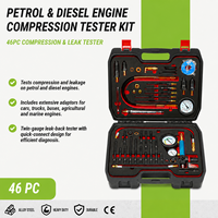 Kit de testeur de compression de moteur essence/diesel 46 pièces, testeur de fuite, outil de diagnostic de pression des cylindres pour moteurs HDi TDCi PD