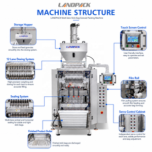 Machine d'emballage multi-voies pour sachets de gel de silice déshydratant pour sucre et thé, format bâtonnets - Product Image 4