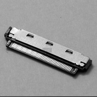 Connecteur de pas KEL XSLS00-40-A pour câble micro-coaxial, plastique noir et cuivre