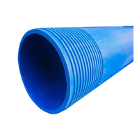 Tuyau de puits d'eau fileté en PVC-U sur mesure, tuyau de revêtement de forage en PVC bleu pour puits profond