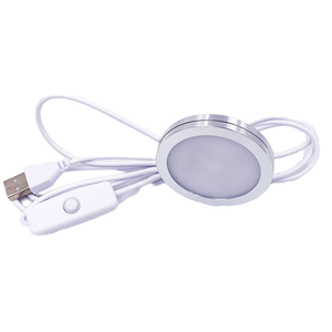 초박형 LED 라이트베이스 USB 5V 12 캐비닛 퍽 라이트 따뜻한 흰색 RGB 색상 플라스틱 현대 침실 DIY - Product Image 4