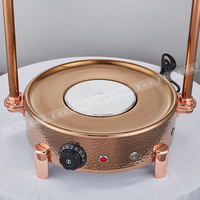 Réchaud de buffet électrique professionnel en acier inoxydable avec lampe chauffante