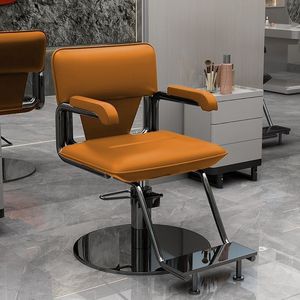 Sillón de Barbería de Acero Inoxidable de Lujo, con Funciones Giratorias y de Elevación, para Servicios de Peluquería Comerciales - Product Image 1