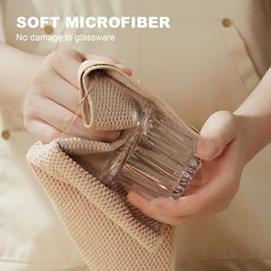 Riutilizzabile casa Jacquard panni in <span class=keywords><strong>microfibra</strong></span> <span class=keywords><strong>panno</strong></span> per la pulizia per la cucina ad asciugatura rapida in <span class=keywords><strong>microfibra</strong></span> asciugamani antibatterici - Product Image 6