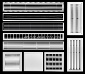 Rejilla de retorno de aire de aluminio para techo, rejilla de ventilación de pared para aire acondicionado, rejilla lineal de barra extraíble - Product Image 3
