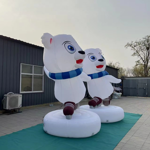 Modèle gonflable publicitaire TianYi Tech, mascotte gonflable lumineuse en forme de petit ours blanc pour événements de patinage - Product Image 6