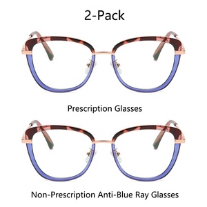 Compre 1 Obtenga 1 ojo de gato TR90 609 vuelos gafas en línea personalización astigmatismo 0 ~ 200 anteojos ópticos - Product Image 2