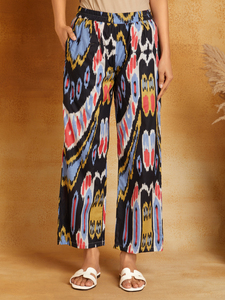 Nuevo Conjunto de Pantalón y Blusa con Estampado Floral 100% Viscosa Rayón para Mujer, para Todas las Temporadas, Ocasiones Festivas, Materiales Reciclados - Product Image 4
