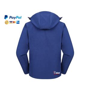 Men <b>Women</b> Breathable Plus-Size Sports Wholesale Blanked Windproof Waterproof Outdoor-Softshell Hooded <b>Jacket</b> With Pockets - Product Image 2