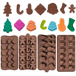  Fudge – moule à glaçons en Silicone, plateau en forme de gaufre de noël, moules à chocolat en Silicone, moule en résine, bac à glaçons en Silicone