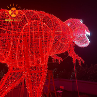 Dinosaures parc spectacle de lumière Festival vacances lanterne décor aménagement paysager conception noël animaux décoration fournitures étanche