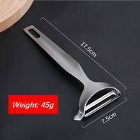 Oversized 430 roestvrijstalen groente- en fruit schilmes, groothandel, goedkoop, scherp schilmes voor keuken, restaurant, hotel, handmatig gebruik.