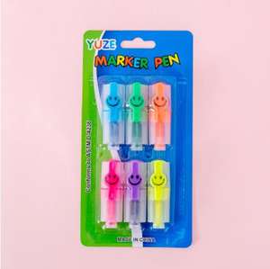 Cartoon School Kids Gift Cute Highlighter <b>Pens</b> Set 6 Color Mini Highlighter <b>Marker</b> <b>Pen</b> Student Taking Notes <b>Marker</b> <b>Pen</b> - Product Image 3