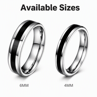 Edelstahl-Öltropfenring mit Anpassbarer Innengravur, Schlichter Vielseitiger Business-Chic Schmuck Großhandel für Herren