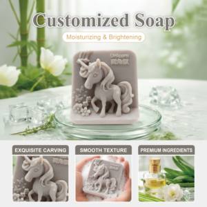Jabón con Diseño de Unicornio Adorable que Ayuda a Calmar la Irritación y el Enrojecimiento, Jabón con Extracto de Manzanilla Calmante para Pieles Sensibles - Product Image 2
