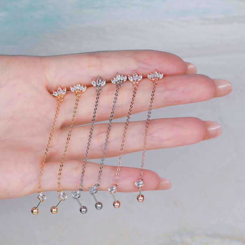 Zuola Luxury Gold Plated Piercing Studs