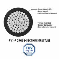 PV1-F TÜV Solar PV-Kabel 2,5 4 6 mm² Einadrig DC 1,0kV Halogenfrei Wetter- und Ozon-UV-Beständig für Photovoltaik-Systeme und Dächer