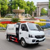 Camión de Basura Dongfeng 4x2 de 5 CBM con Cargador Trasero, Compactador Hidráulico de Residuos Sólidos Municipales, en Venta