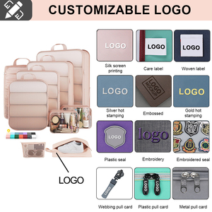 Set di 9 cubi di compressione per l'organizzazione dei bagagli da viaggio, espandibili, con borsa per scarpe - Product Image 4