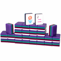 Jeu de Mahjong Américain 166 Tuiles en Acrylique Violet avec Logo Personnalisé, Impression Intérieure 4 Couches, NMJL Std 30mm, Cadeau de Voyage, Vente Directe Usine