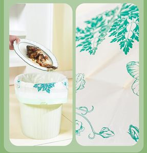 ถุงขยะหัวหม่าเหิงชุนแบบมีเชือกผูก ป้องกันการฉีกขาด สำหรับห้องน้ำ สำนักงาน บ้าน ห้องนอน ถังขยะ พร้อมถุงใส่ขยะลายพิมพ์สีเขียว - Product Image 4